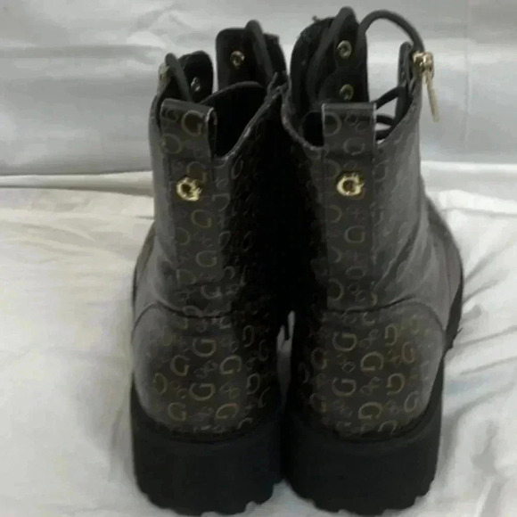 🐾Guess wglocate-m brown logo print lace up ankle boots 9.5M🎉 - Picture 5 of 6